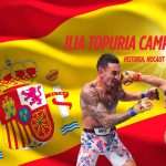 Ilia Topuria celebra como campeón UFC con dos cinturones tras vencer a Oliveira