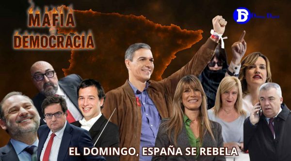 Mafia o Democracia protesta contra las políticas Sanchistas