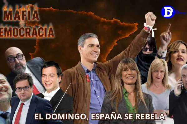 Mafia o Democracia protesta contra las políticas Sanchistas