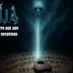 Quija tabla maldita. aún susurra en la oscuridad, símbolo de misterio y terror