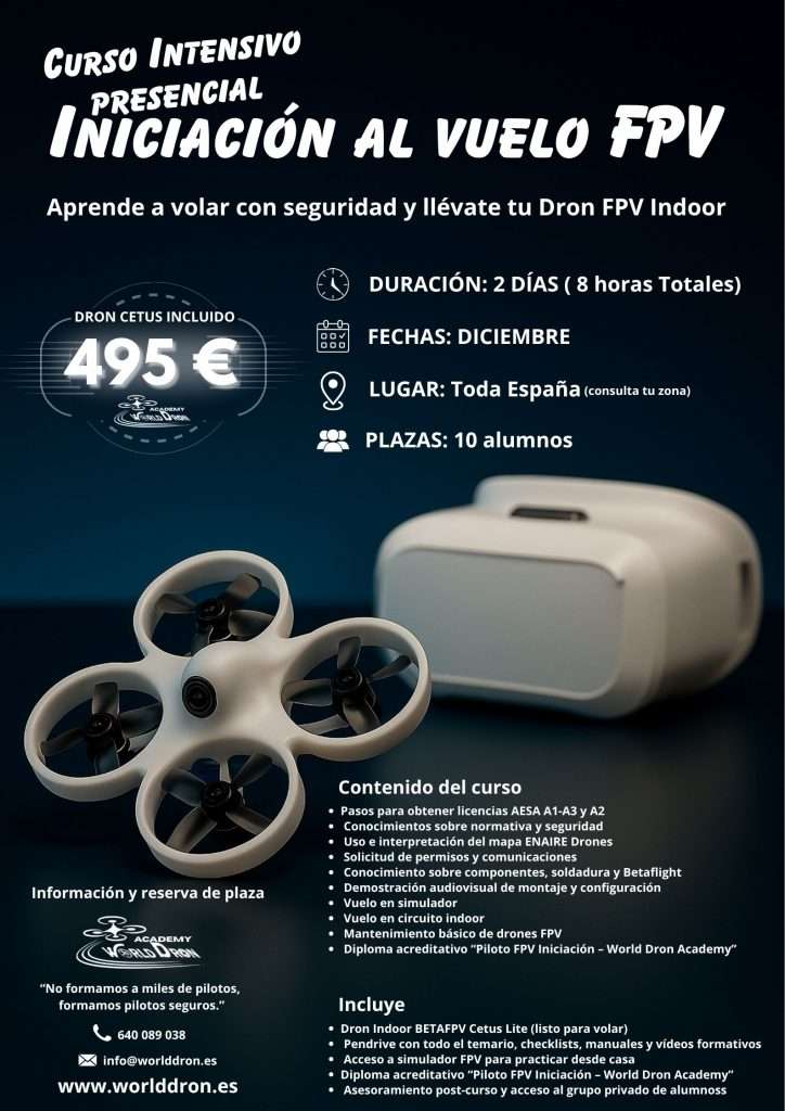 Formación iniciación al vuelo FPV- world dron