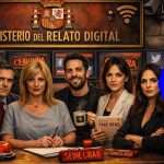 Ilustración satírica sobre el control digital del Gobierno para vigilar y censurar redes sociales en España