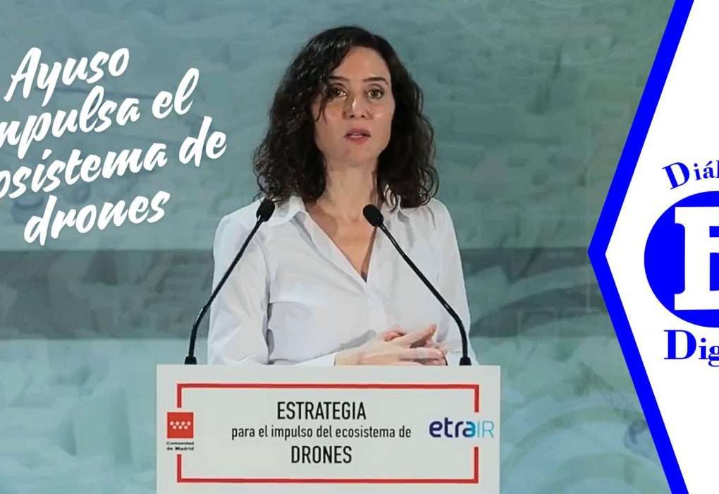 Isabel Díaz Ayuso durante la presentación de la Estrategia de Impulso del Ecosistema de Drones de la Comunidad de Madrid en 2026