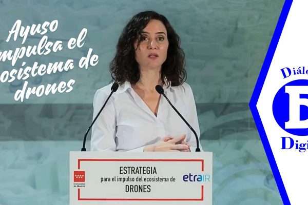 Isabel Díaz Ayuso durante la presentación de la Estrategia de Impulso del Ecosistema de Drones de la Comunidad de Madrid en 2026