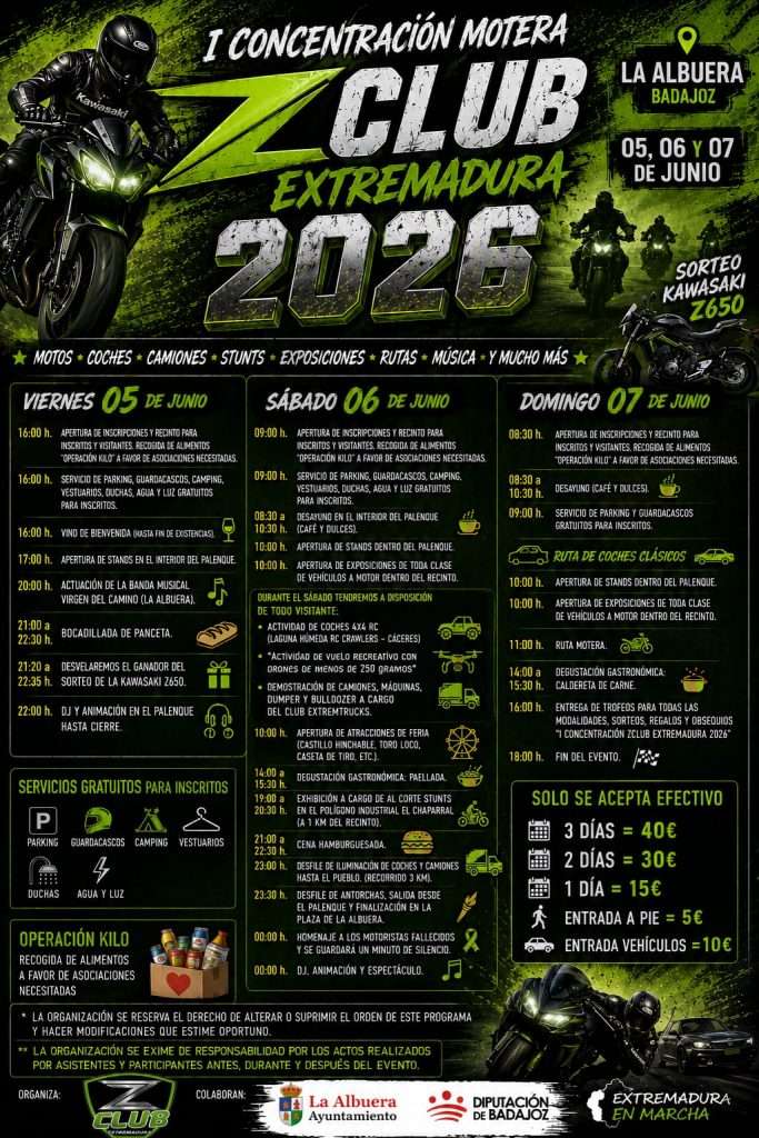 2 La Albuera acoge la mayor apuesta de Z Club Extremadura: tres días de motos, coches, camiones, drones y espectáculo