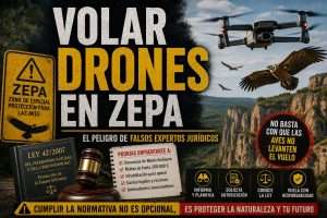 Volar drones en ZEPA: análisis jurídico sobre las sanciones, la Ley 42/2007 y los riesgos de interpretar incorrectamente la normativa ambiental.