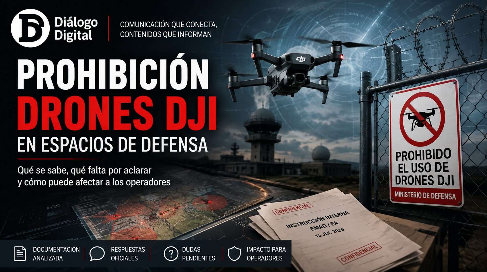 World Dron analiza la prohibición de drones DJI en espacios gestionados por Defensa